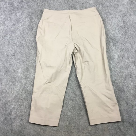 Dana Buchman Capri Pants S Cropped Khaki Pull On Straight Mid Rise Career Casual - Picture 11 of 12